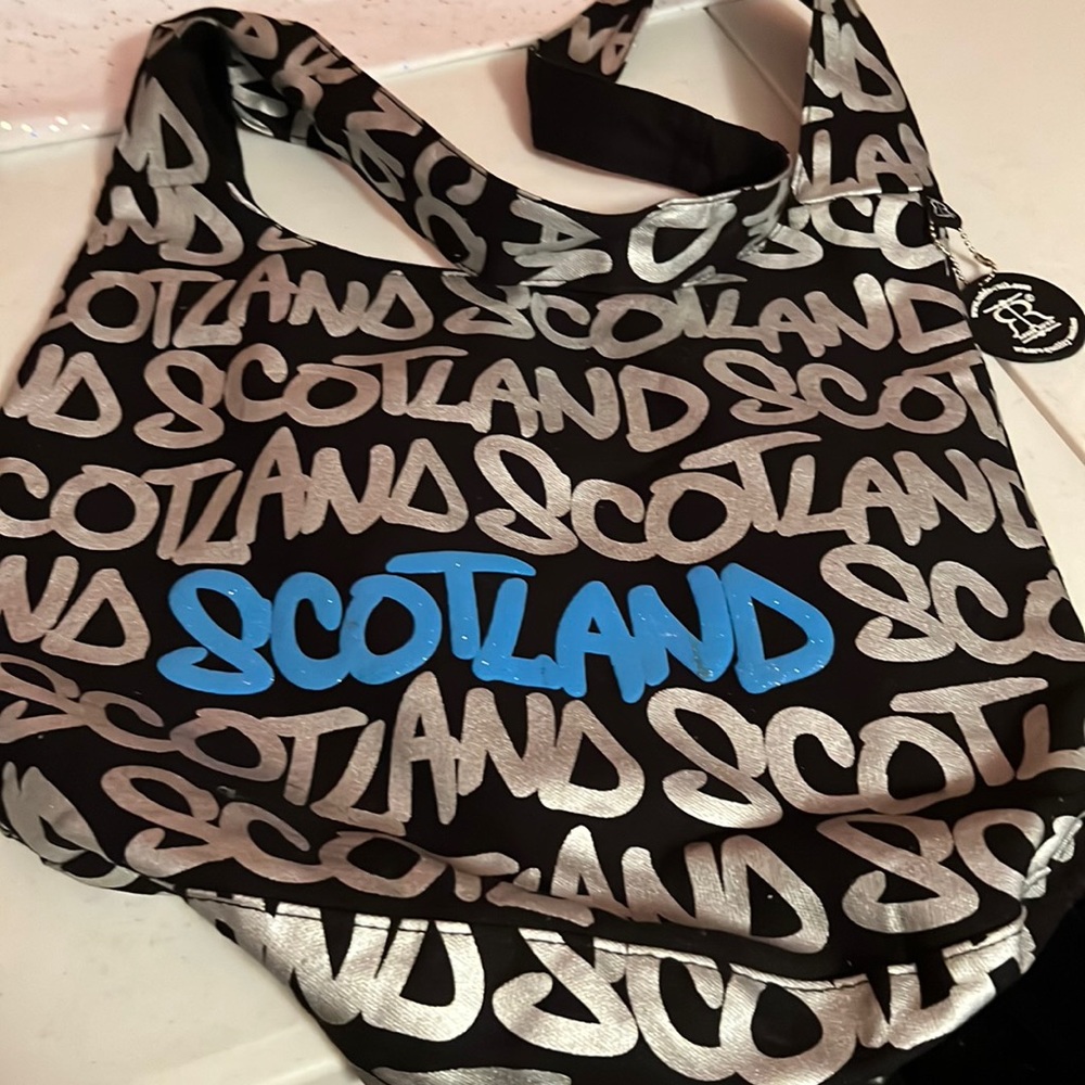 Black cotton silver Scotland hobo